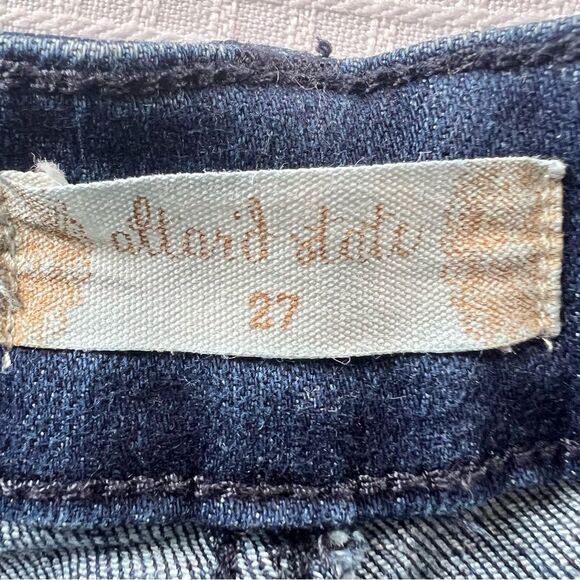 Y2K Altar’d State High Waist Wide Flare Bell Denim Dark Wash Boho Jeans Size 27 - Picture 9 of 11